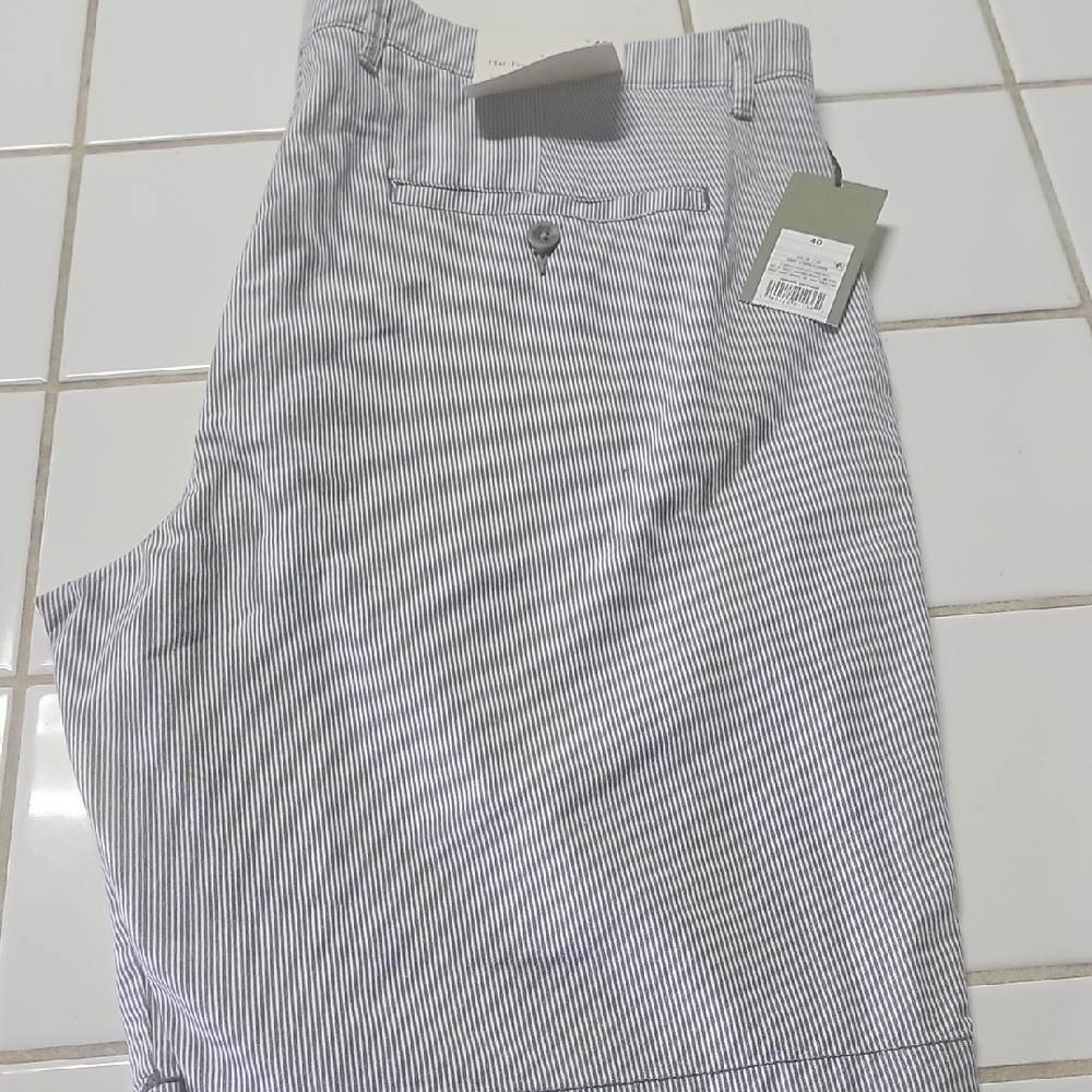 Goodfellow & Co White and Navy Pinstripe Men's Shorts